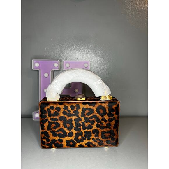 Brandon Blackwood Slim Trunk in Leopard Ponyhair with Brass Hardware - Picture 7 of 15